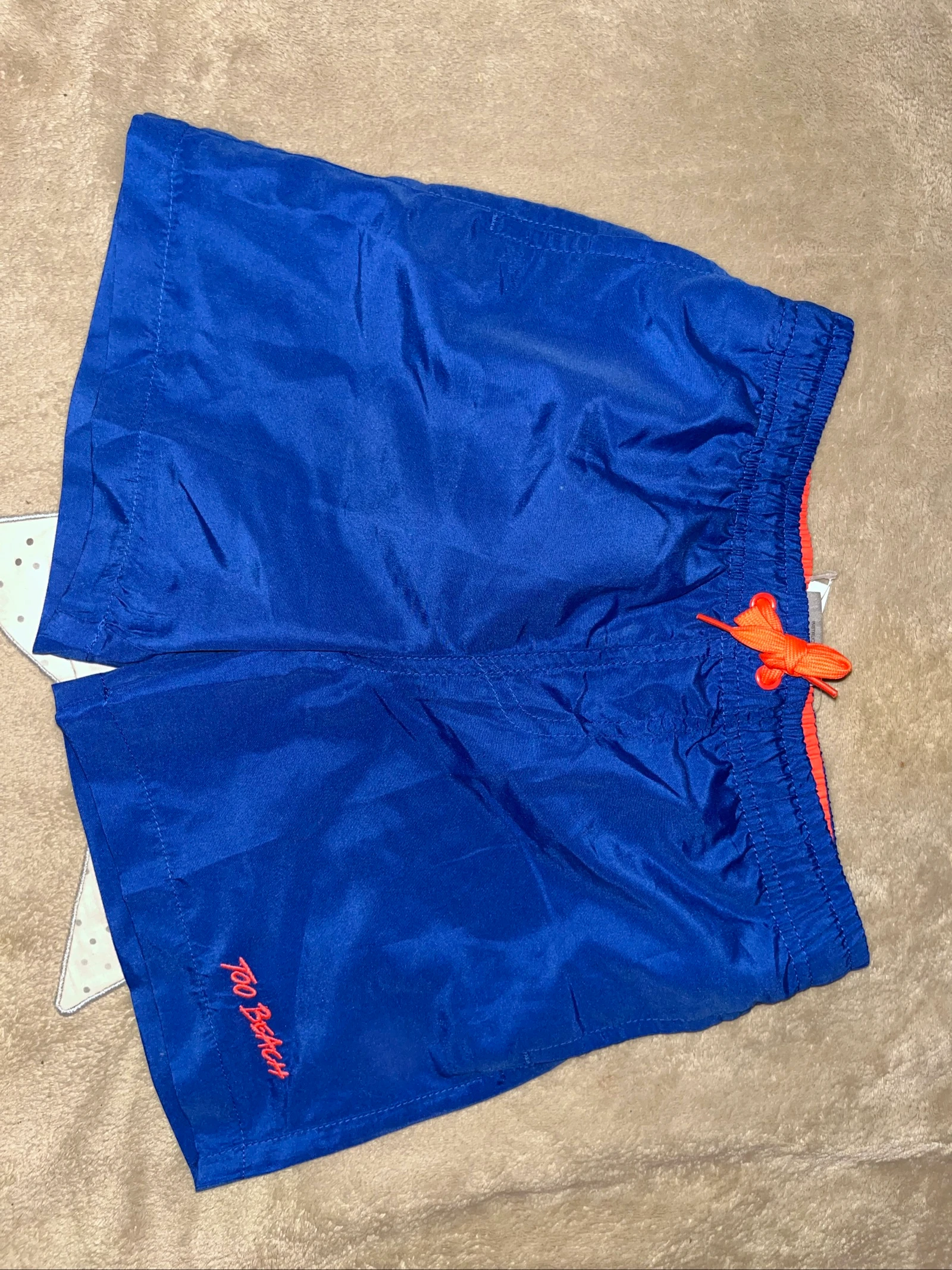 Maillot de bain garçon 8 ans bleu et orange neuf